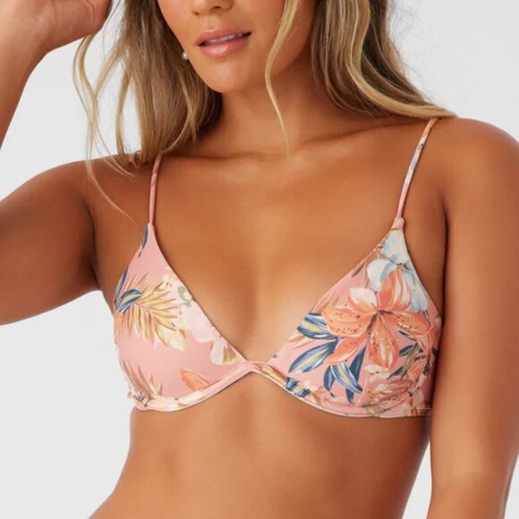 O'Neill Other - NWT O'Neill Punta Tropical Honopu Top Bikini Swim Floral Underwire Bra Canyon XS
